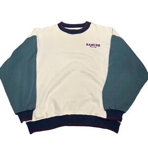 Rancho Racing Crewneck Sweater Men XL Genius USA Color Block Baja 500 Suspension